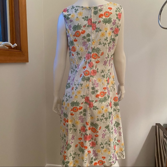 VINTAGE JOHN ABBOTT Floral Summer Dress Sleeveless - Picture 3 of 10